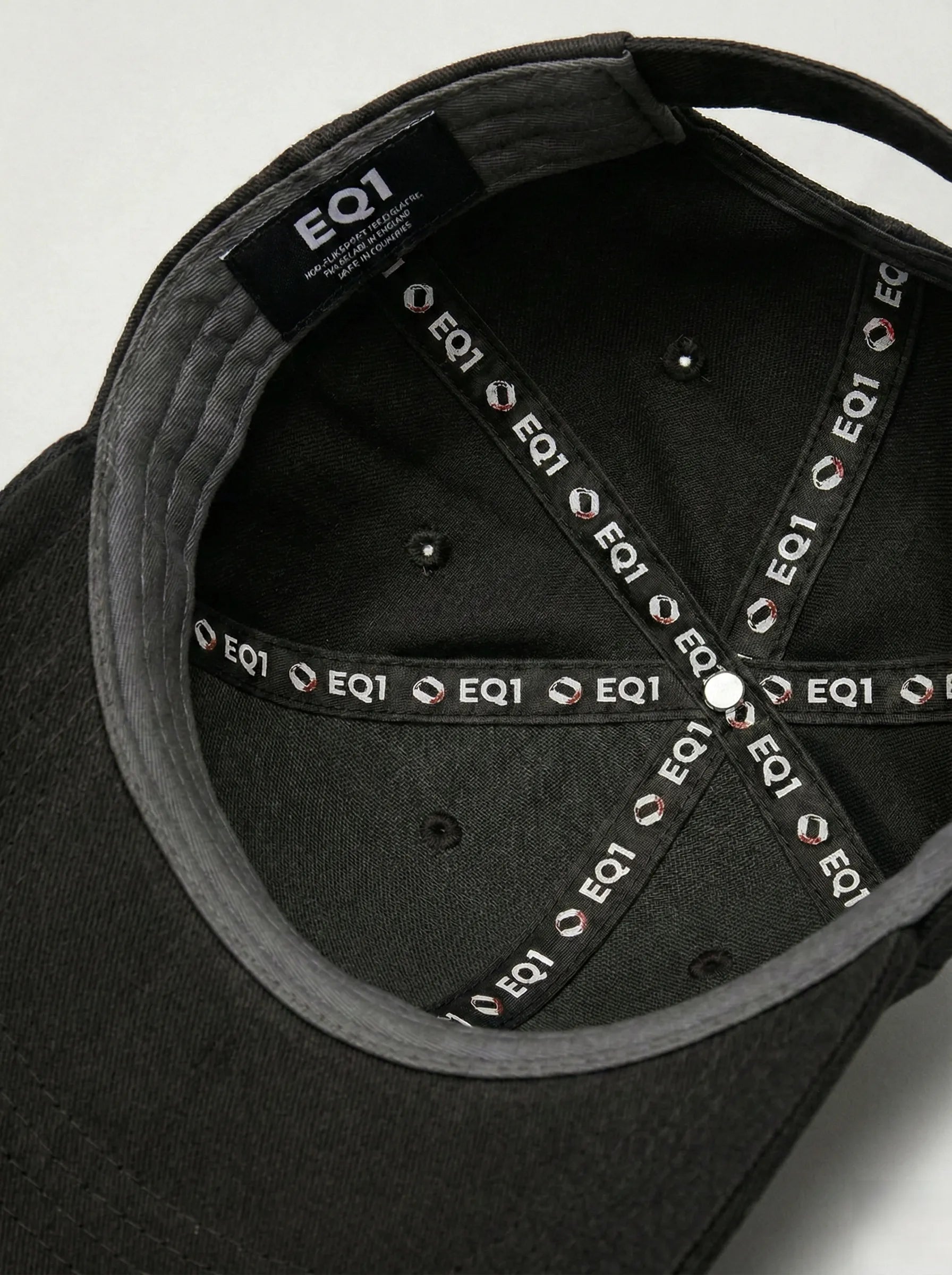 Equilibrium Signature Icon Baseball Cap — Stealth Black & White