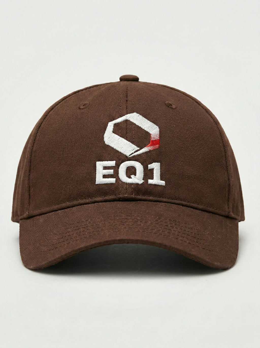 Equilibrium Signature Icon Baseball Cap — Earth Brown & White
