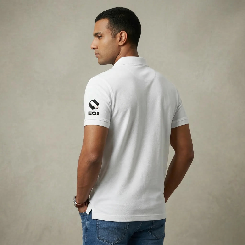 Equilibrium Signature Elite Polo Shirt — Arctic White