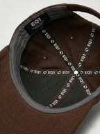 Equilibrium Signature Icon Baseball Cap — Earth Brown & White
