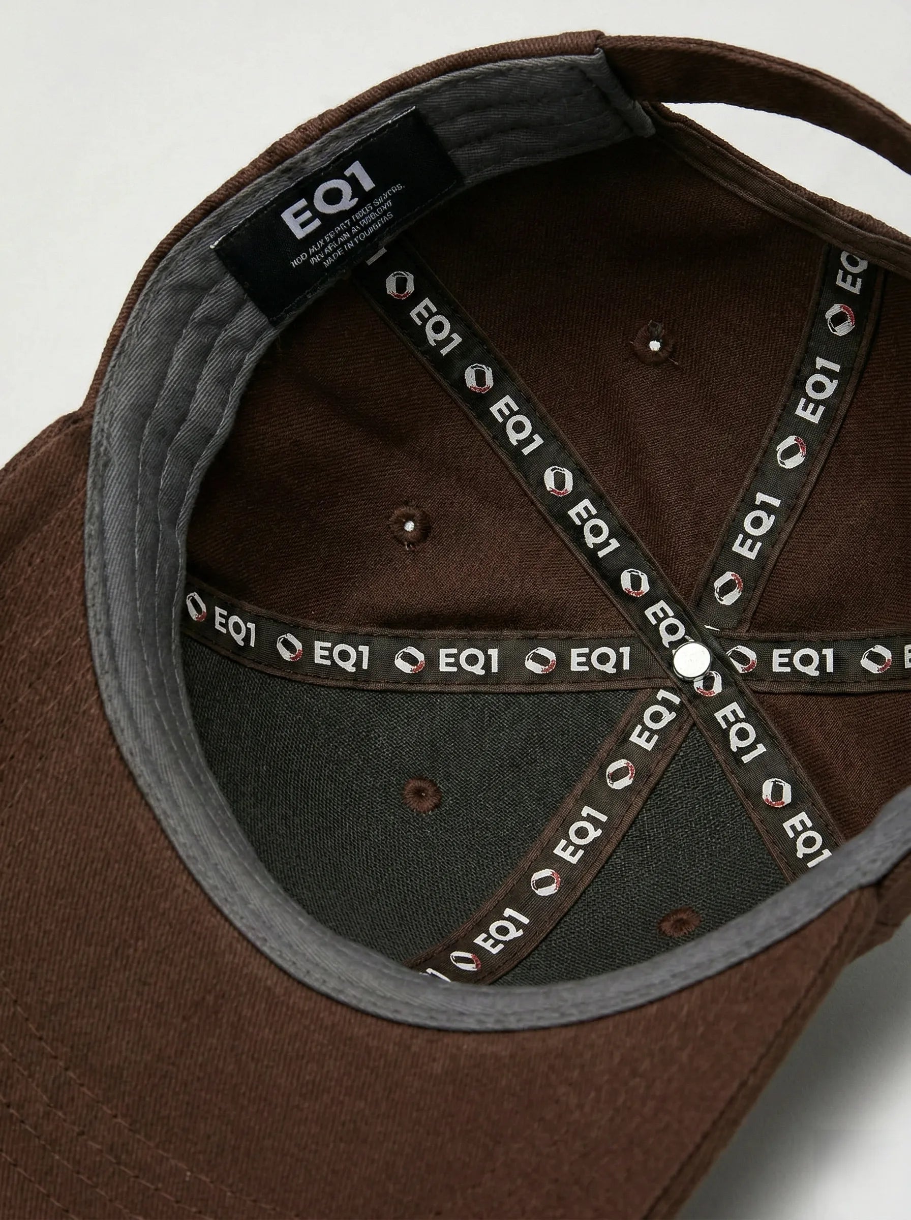 Equilibrium Signature Icon Baseball Cap — Earth Brown & White