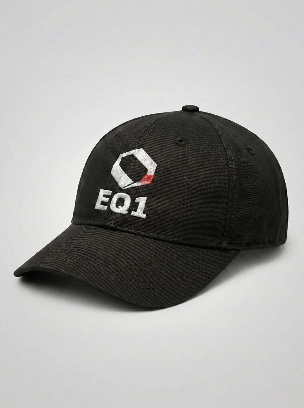 Equilibrium Signature Icon Baseball Cap — Stealth Black & White