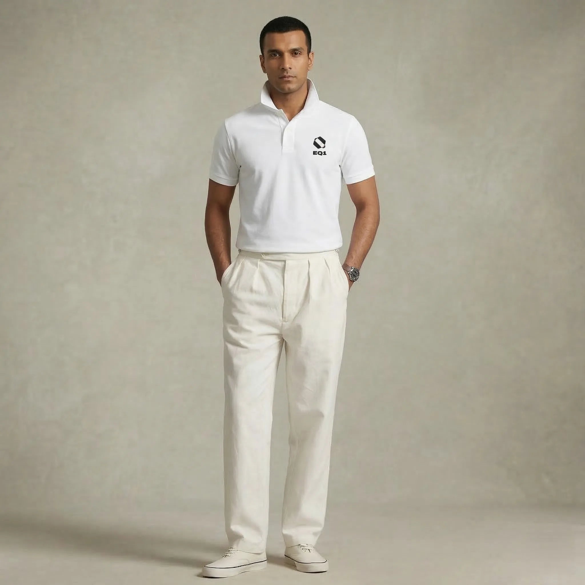 Equilibrium Signature Elite Polo Shirt — Arctic White