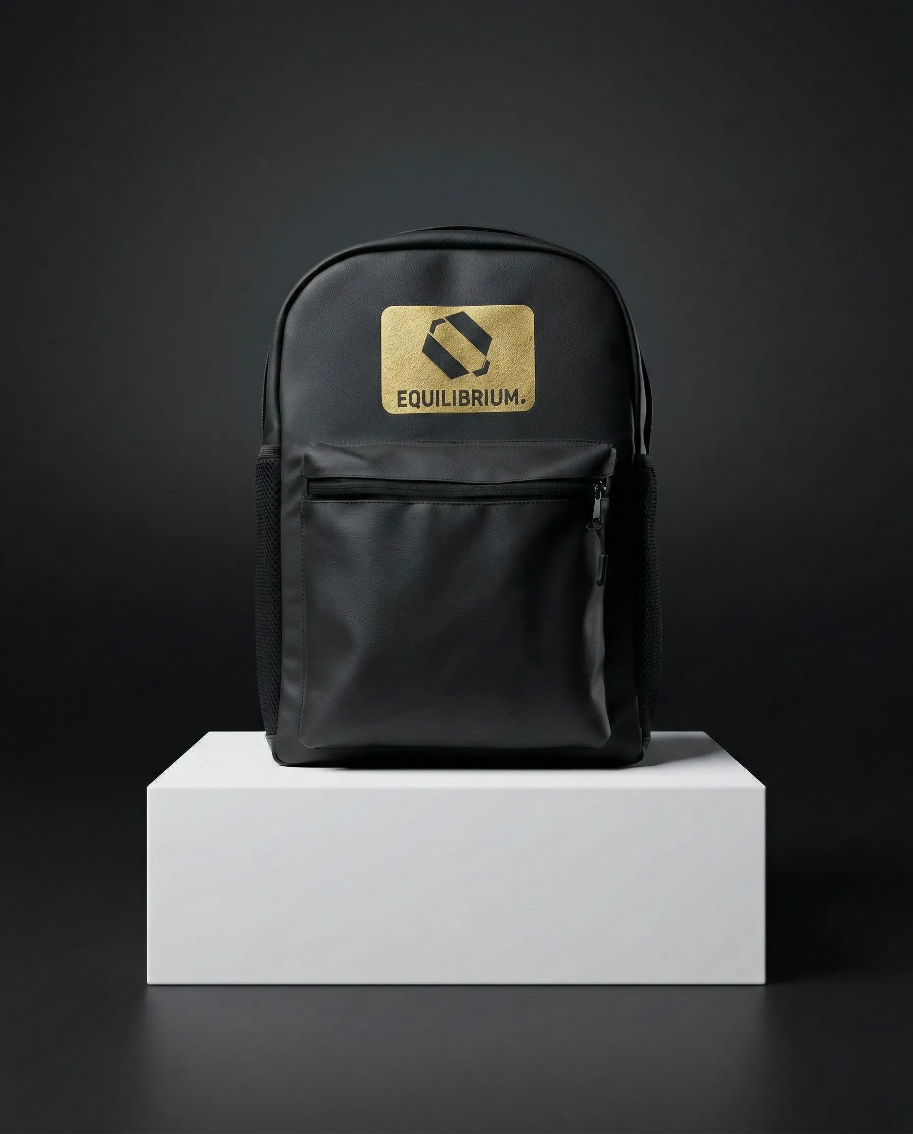 Equilibrium Signature Elite Backpack — Matte Black & Gold