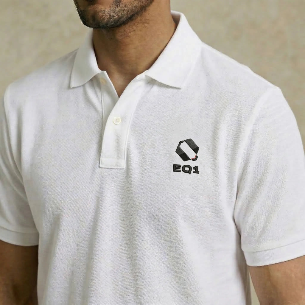 Equilibrium Signature Elite Polo Shirt — Arctic White