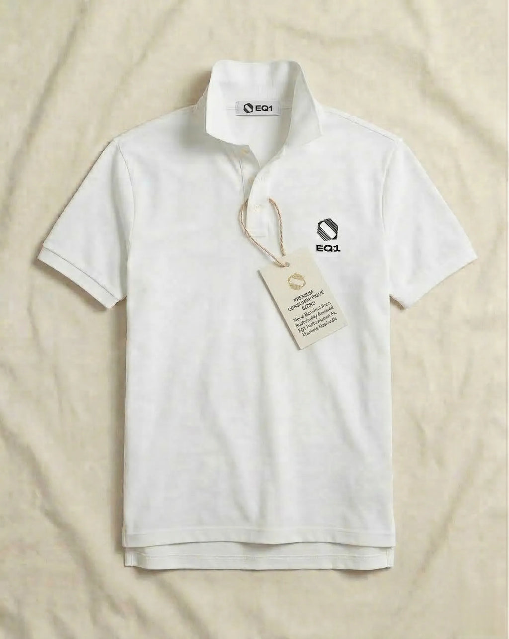 Equilibrium Signature Elite Polo Shirt — Arctic White