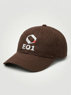 Equilibrium Signature Icon Baseball Cap — Earth Brown & White